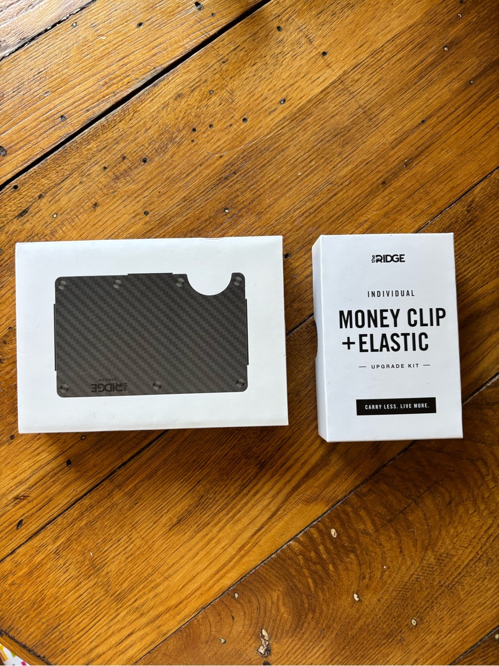 New- Ridge Carbon Fiber and Money Clip + Elastic - Black